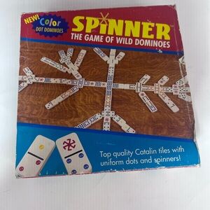 Dominoes SPINNER The Game of Wild Catalin Color Dot Tiles 1997 Vintage